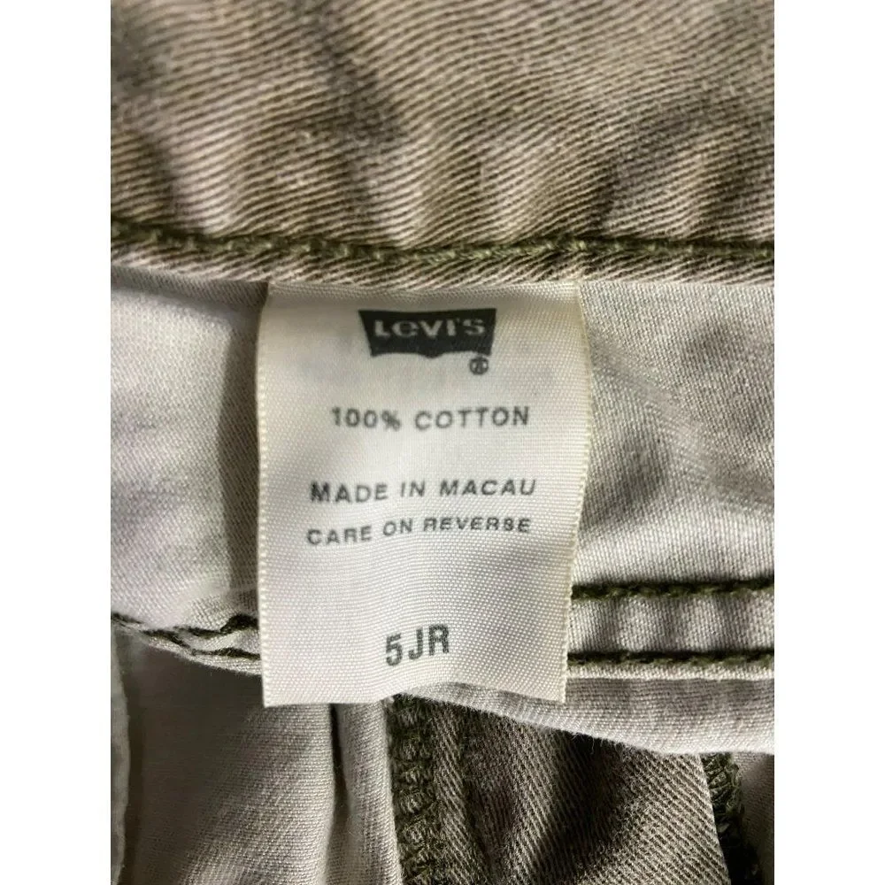 Levi’s Camel Jean Shorts Junior Size 5 Cotton‎ Summer denim khaki